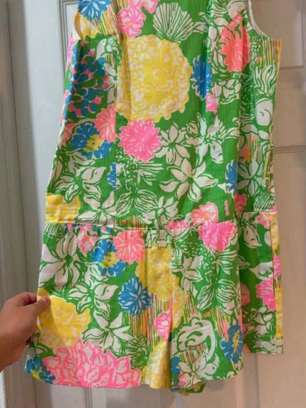 Bright Floral Green Women's romper - Multicolor Floral Print